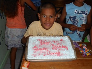 Danny with his birthday cake.