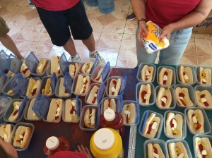 Hot dogs for the community day in Oak Ridge